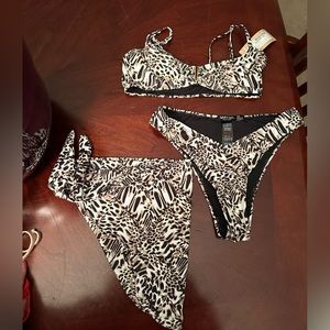 Leopard 3 piece bikini